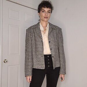 Vintage gray check blazer